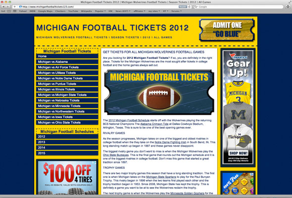 Michigan Football Tickets
