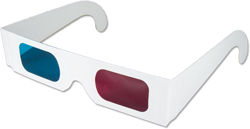 3D Glasses Red And Cyan